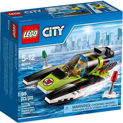 LEGO Set-Race Boat-Town / City / Harbor-60114-1-Creative Brick Builders